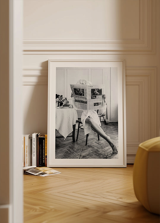 "Poster con vista sul tranquillo villaggio costiero"