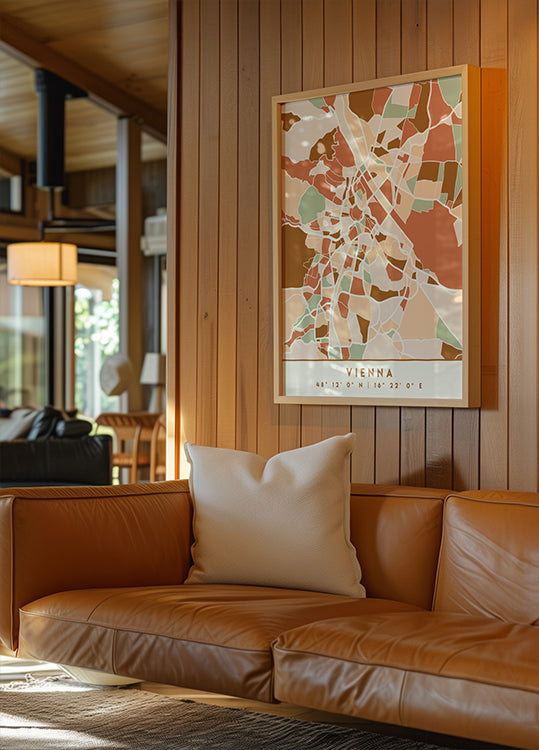 Poster Black Maps Earth Tones 92