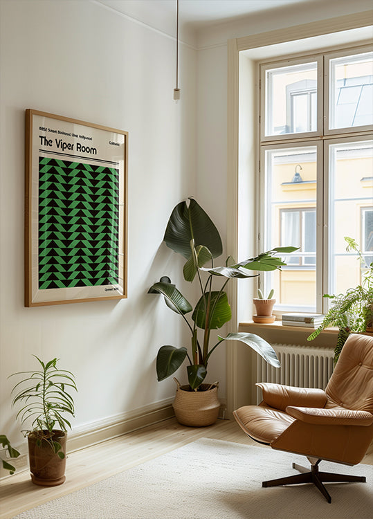 Poster retrò della stanza della vipera