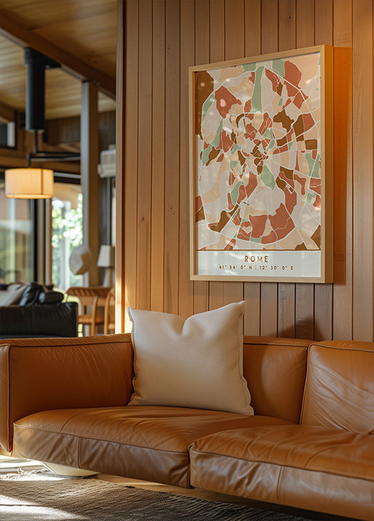 Poster Black Maps Earth Tones 72