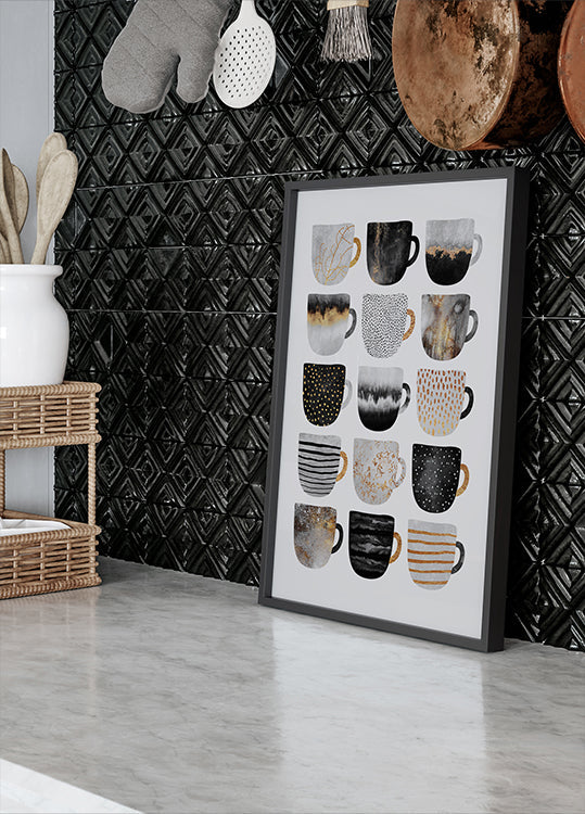 Poster di graziose tazze di caffè