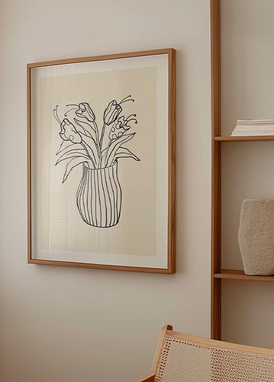 Poster di schizzo di vaso