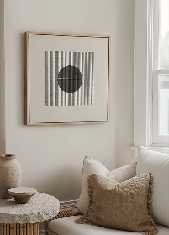 Poster di armonia di linee e cerchi