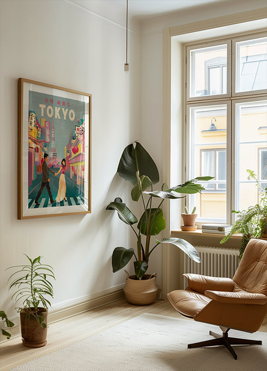Poster d'arte di viaggio di Tokyo Giappone