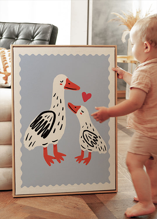 Poster di mamma anatra e anatroccolo