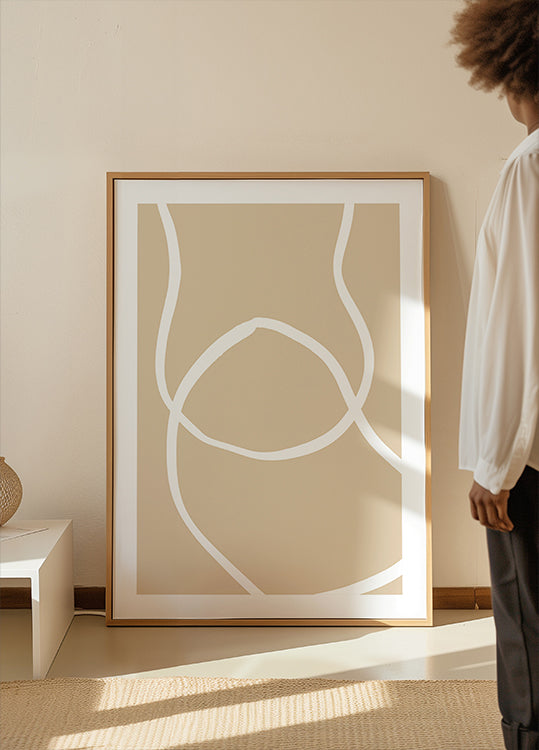 Poster Linee Beige 04