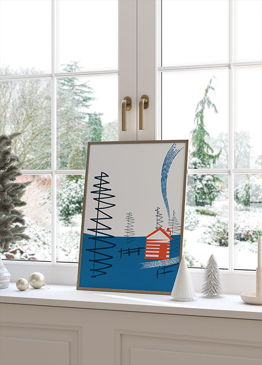 Poster di ritiro in cabina accogliente