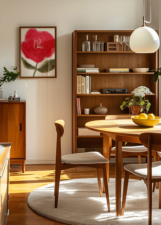 Floreale in rosso per il poster Cierra