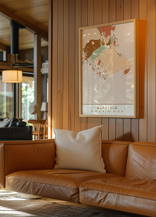 Poster Black Maps Earth Tones 33