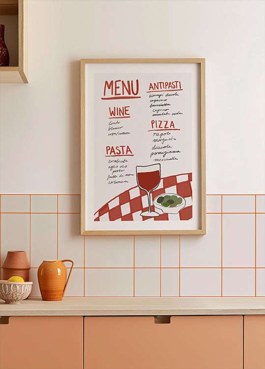 Poster delle delizie della cucina italiana