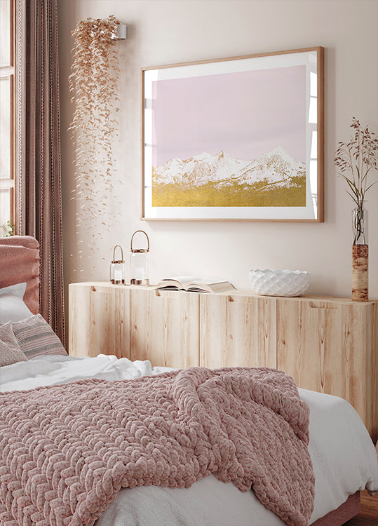 Poster delle montagne d'oro