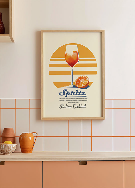 Poster con stampa estiva Spritz