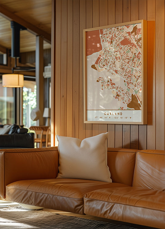 Poster Black Maps Earth Tones 62