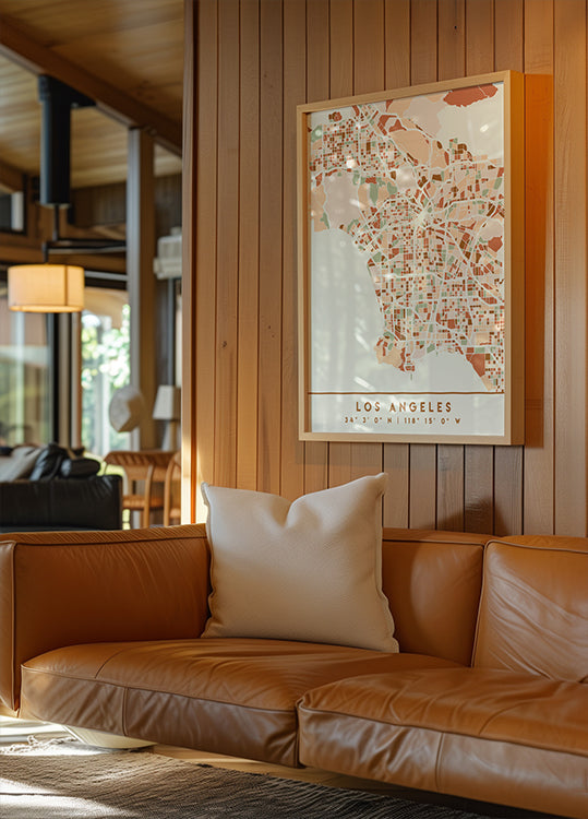 Poster Black Maps Earth Tones 42