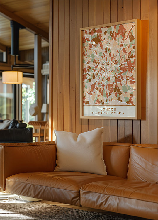 Poster Black Maps Earth Tones 41