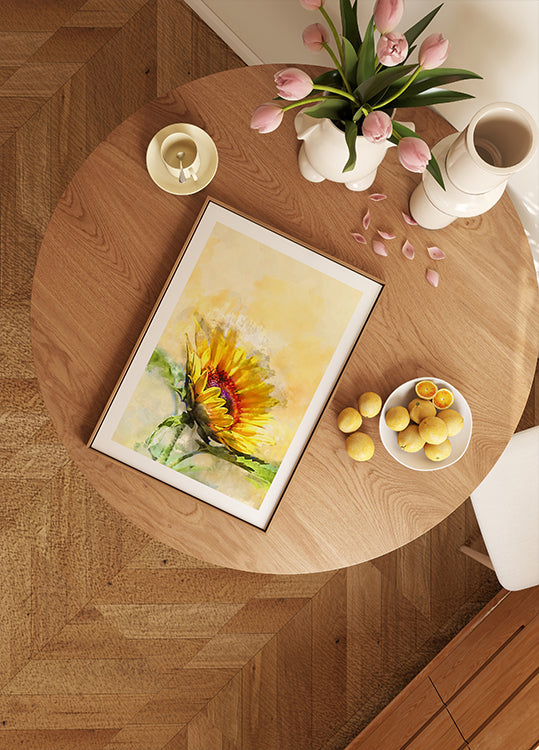 Poster soleggiato in fiore