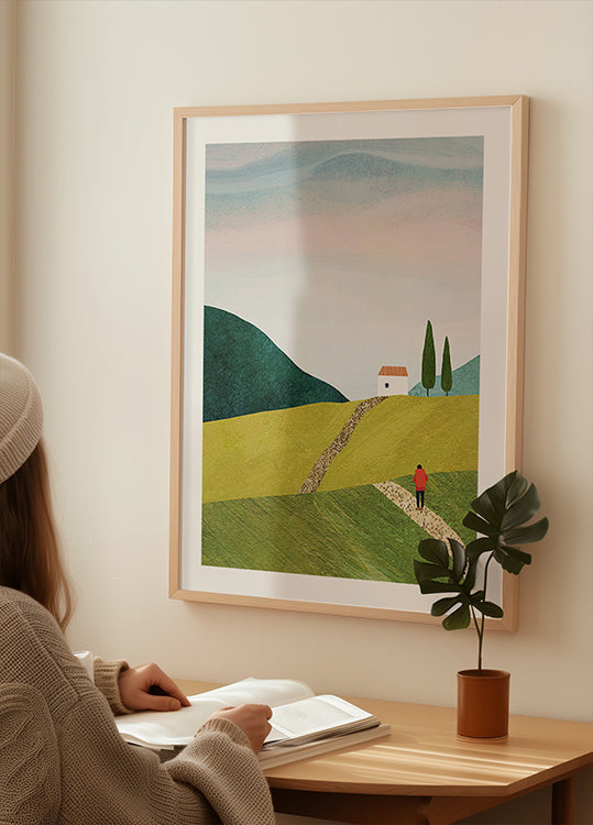 Manifesto che cammina verso casa