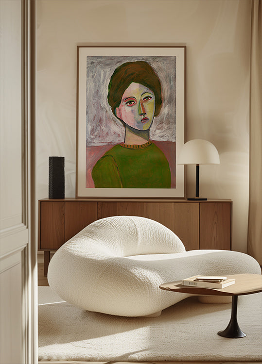 La donna con il maglione verde