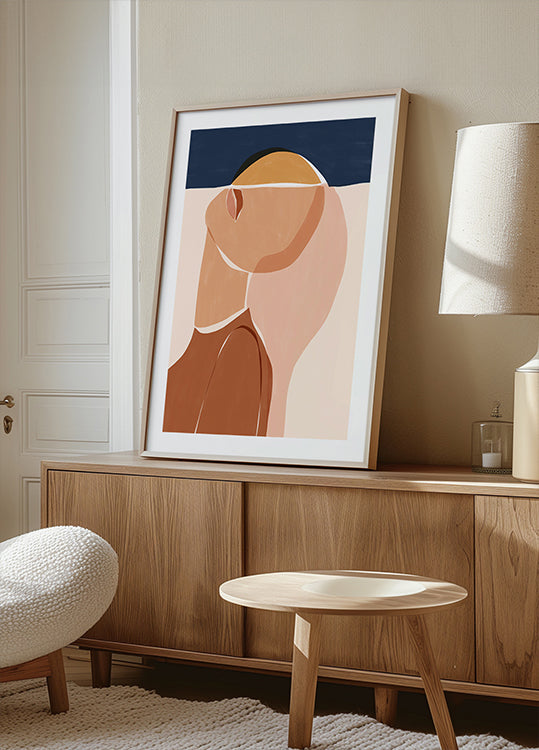 Poster mezzo viso e mezzo sole