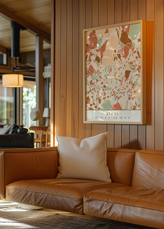 Poster Black Maps Earth Tones 79