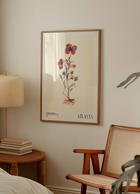 Collezione di stampe ad acquerello. Mercato dei fiori - Atlanta