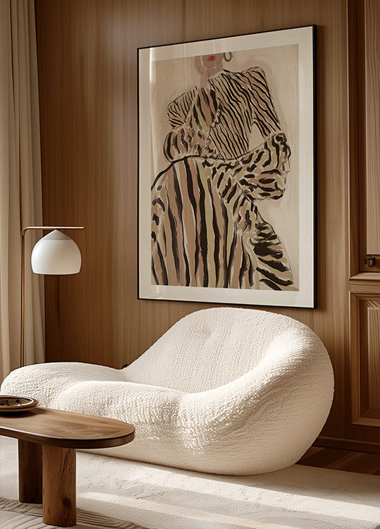 Poster di eleganza zebrata