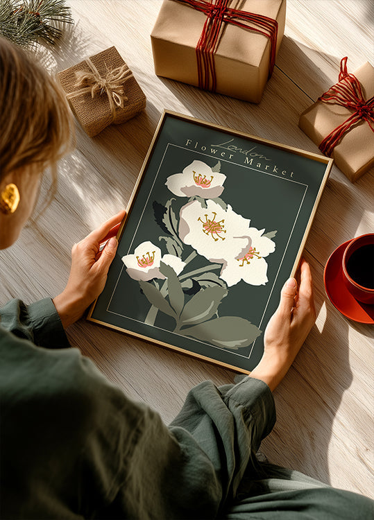 Poster dell'Elleboro del mercato dei fiori di Londra