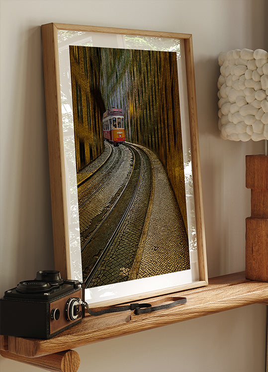 Ferrovia con tram Poster