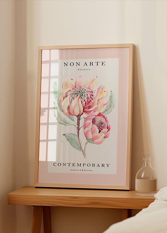 Poster di fiori di rosa Non Arte