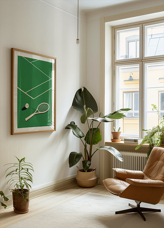 Poster del club di tennis su prato Rosi Feist
