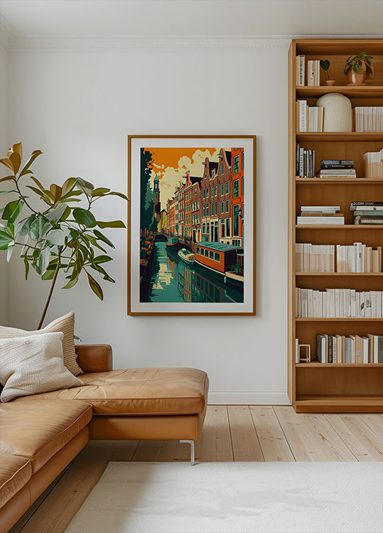 Poster della casa sul canale di Amsterdam