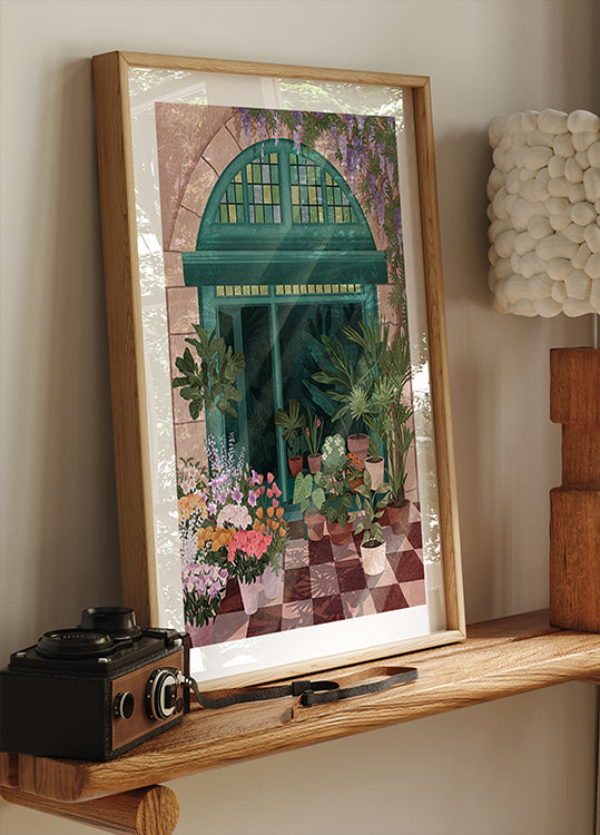 Poster del negozio di fiori francese