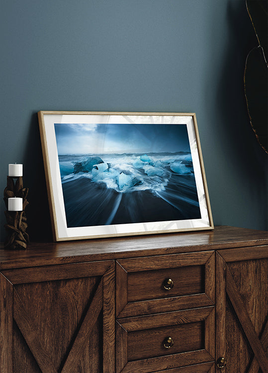 Poster di ghiaccio blu