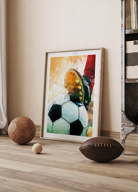 Poster di arte sportiva di calcio 1