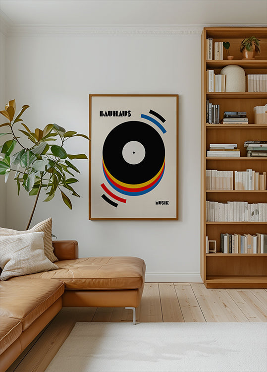 Poster di illustrazioni retrò di musica Bauhaus