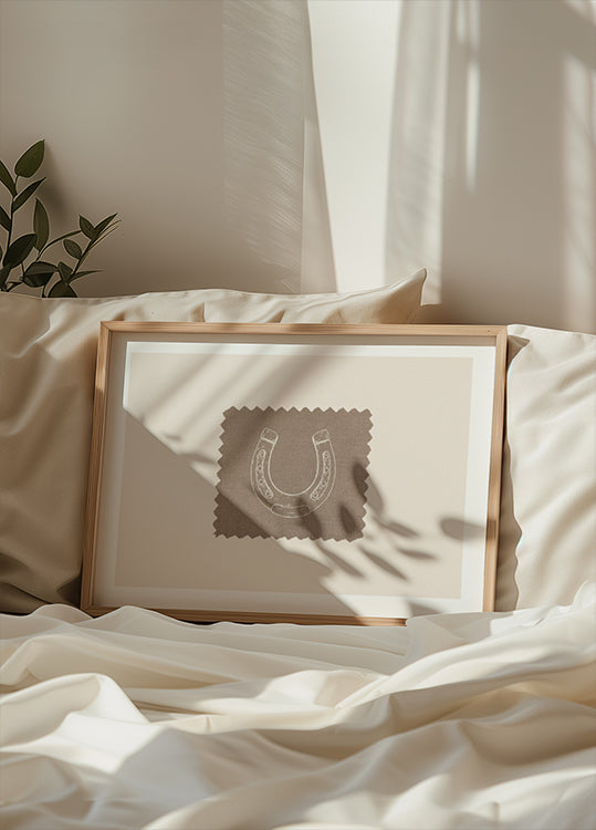 Poster rustico in lino a ferro di cavallo