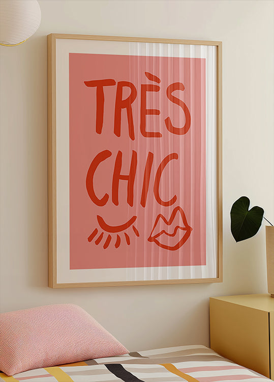 Poster rosa Très Chic