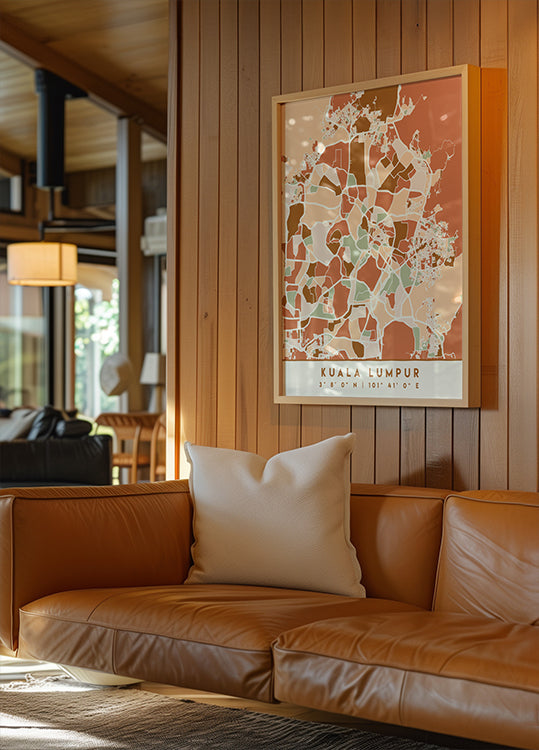 Poster Black Maps Earth Tones 37