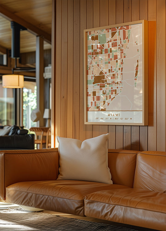 Poster Black Maps Earth Tones 53