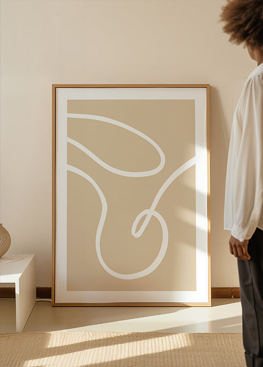 Poster Linee beige 02