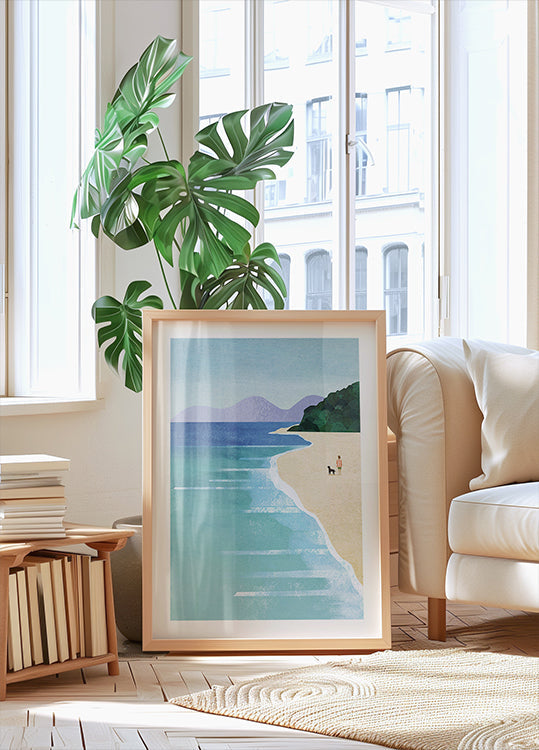 Poster di Ragazza sulla spiaggia iii