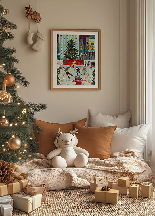 Pattinaggio sul ghiaccio al Rockefeller Center Poster