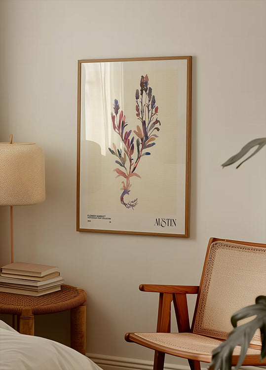 Collezione di stampe ad acquerello. Mercato dei fiori - Austin