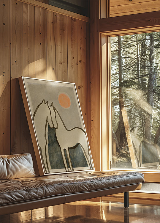 Poster di abbraccio equino