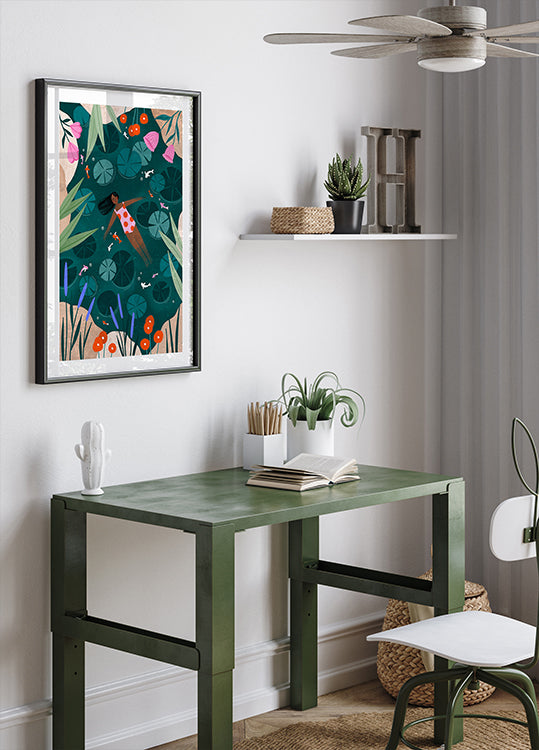 Poster di nuoto selvaggio