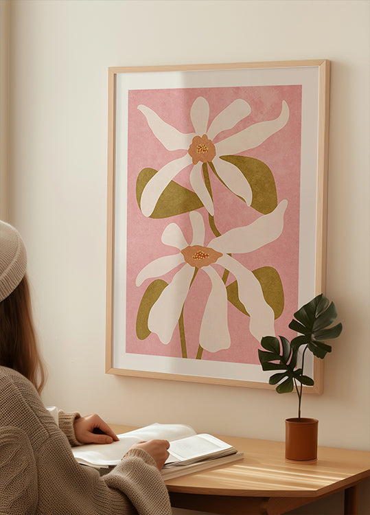 Fiori astratti nel poster