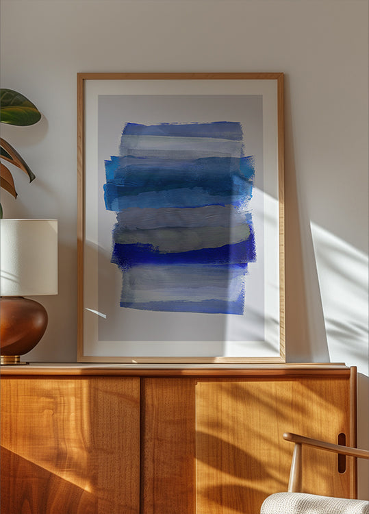 Poster di pennellate astratte 45Y