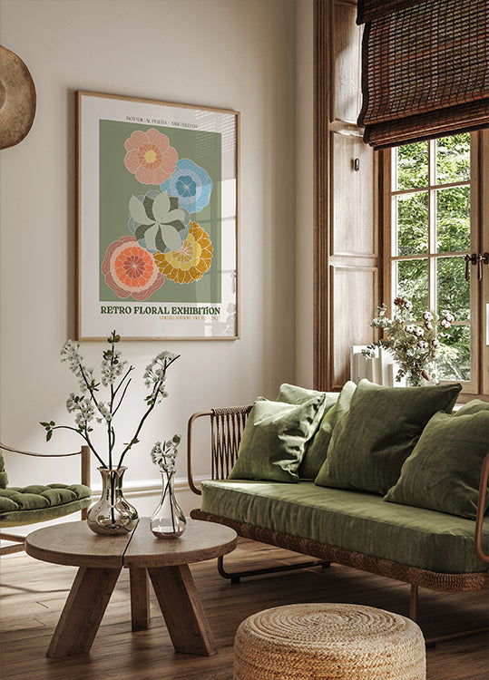 Poster di nostalgia in fiore