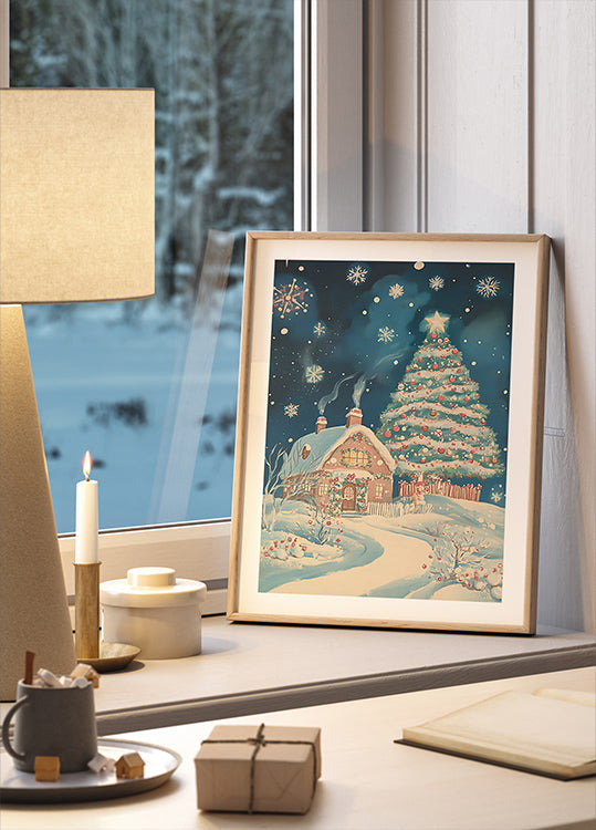 Snow Christmas Town Plakat