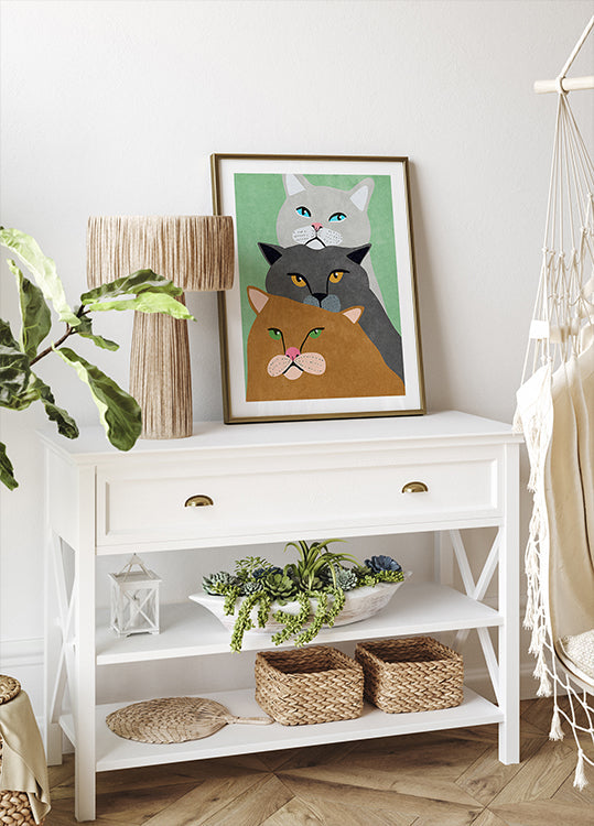 Poster del trio di gatti